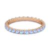 Moonstone Full Eternity Ring - 925 Sterling Silver Rose Gold Vermeil