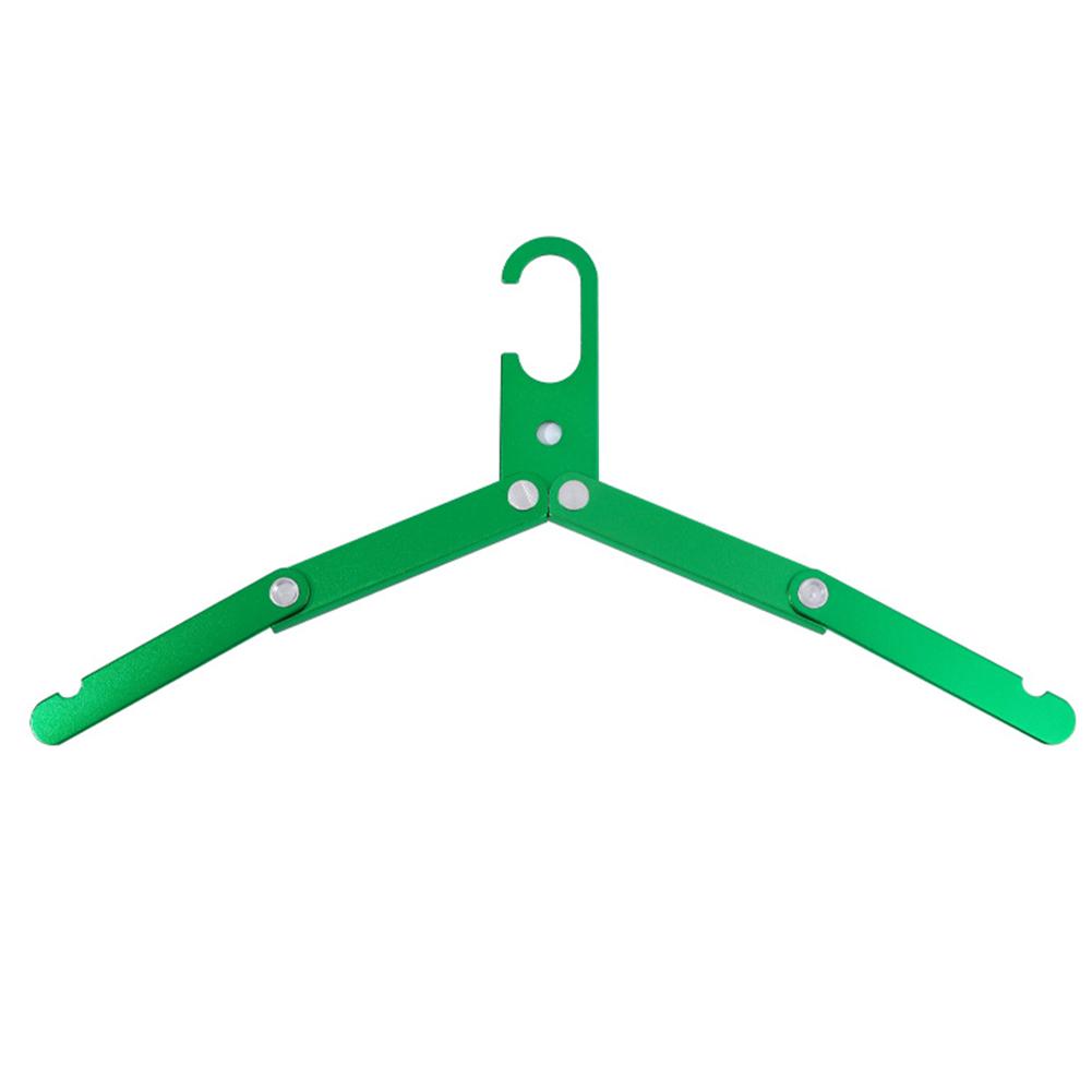 

Foldable Clothes Hangers Space Saving Folding Hanger Heavy Duty Clothes Drying Rack Portable for Camping Cruise Hotel зелений
