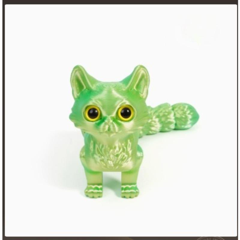 3D Printing Cute Little Cat Tail Joint Movable Children's Gift Toy Model Car Decoration