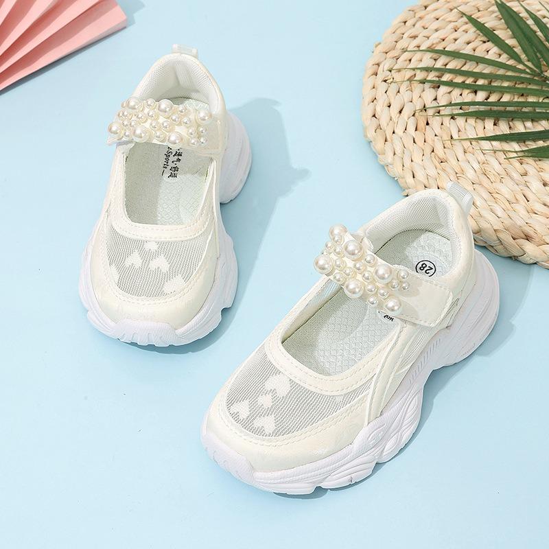 Children’s Shoes, Girls’ Closed-Toe Sandals, New Summer Style, Soft-Soled Kids’ Mesh Sneakers, Fashionable Girls’ Princess Shoes