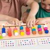 Montessori Lernspielzeug Mobile Farbe und Form Puzzle Zuordnungs-Denkspiele Logikspiel Frühes pädagogisches Holzspielzeug für Kinder