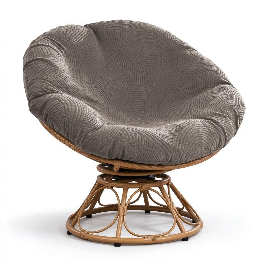 Thickened Fabric Papasan Chair Cover Single Piece Round Saucer Chair Cover For Lazy Chairs