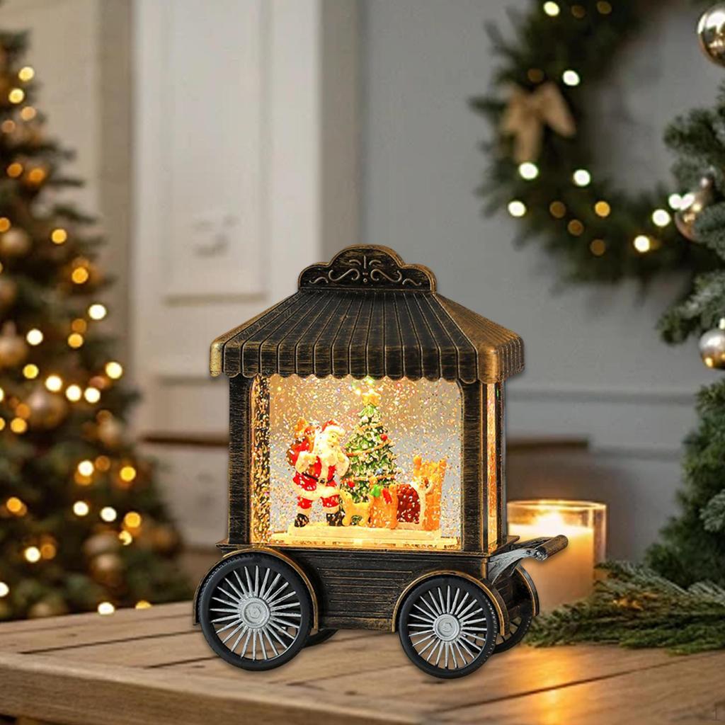 Christmas Snow Globe Decorative with 8 Songs Decoration for Party Table Centerpiece