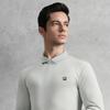 Fila Golf Series Athletics Series Comfortable Versatile Skin-Friendly Simple Long Sleeve Polo Shirt Men Polo Shirts Dove-Gray A11M535201F-GY
