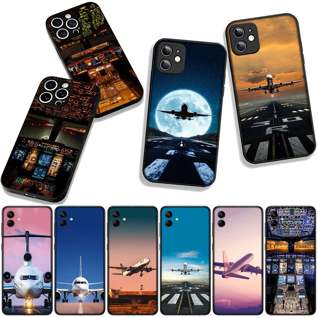 Aircraft Travel SKY Cover for Samsung Galaxy A25 A37 A57 A12 A14 A31 A41 A50 A51 A70 A71 A72 A21S A04 M15 Note 20 9 8 10 Case