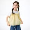 Girls' Faux Two-Piece Plaid Short Sleeve Shirt