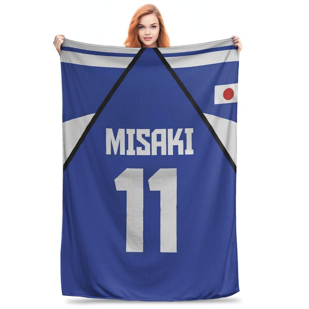 Captain Tsubasa Team Blanket Teppei Kisugi Wakabayashi Genzo Flannel Throw Blankets Summer Air Conditioning Soft Bedspreads,