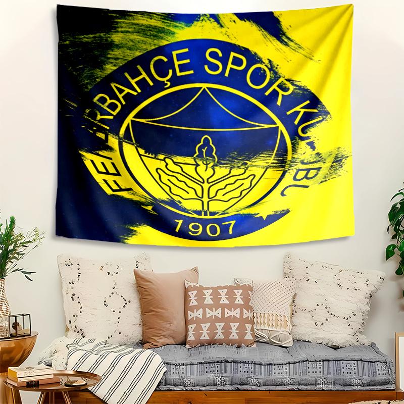 Fenerbahçe Spor Kulübü Tapestry Wall Hanging Room Background Cloth Home Decor Beach Mat Yoga Mat Sofa Bed Sheet