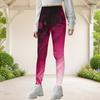 Girls Red Black Abstract Printed Full Length Stretch Waist Yoga Leggings