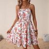 2026 outer single fast selling hot selling, printing suspender European and American dress spot wholesale holiday style dress