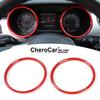 Red Interior Dashboard Cover Central Trim Decor Ring for Ford Mustang 2015-2018
