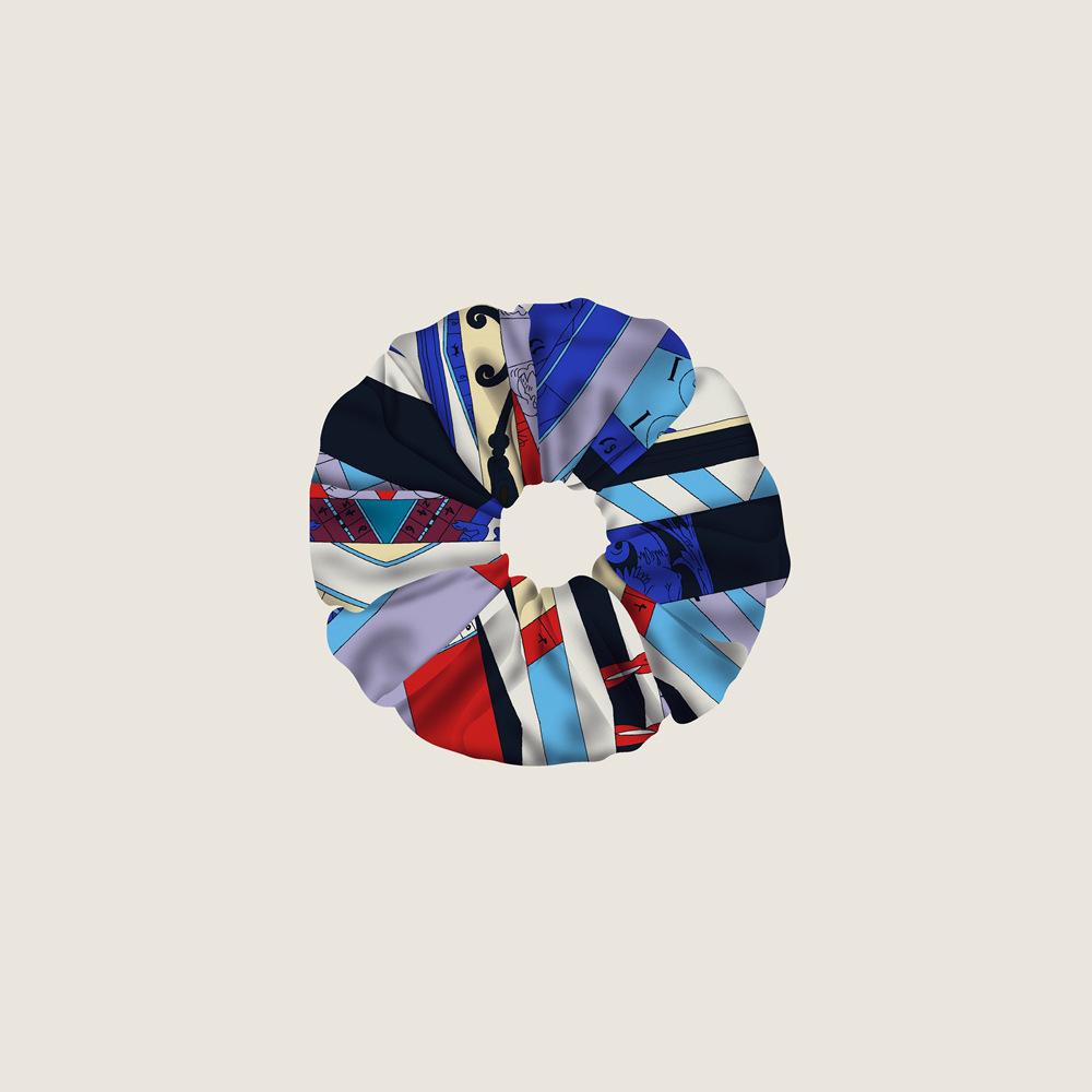 

Большие резинки для волос из натурального шелка, резинки, завязки для волос, с принтом цепочки, эластичные резинки для волос, для хвостика, женские, элегантные, аксессуар для волос в виде шарфа