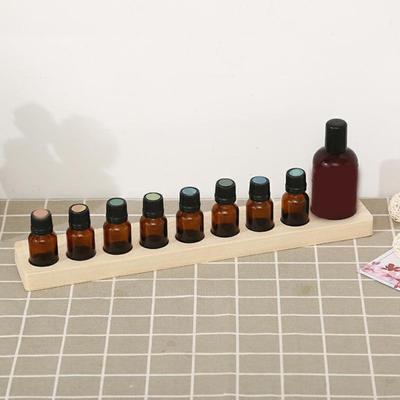 Essential Oil Stand Desktop Display Multifunctional Space-saving Storage Premium 9-Hole Wooden Perfume Bottle