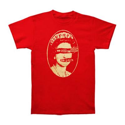 Herren Sex Pistols God Save The Queen Rotes T-Shirt Klein Rot