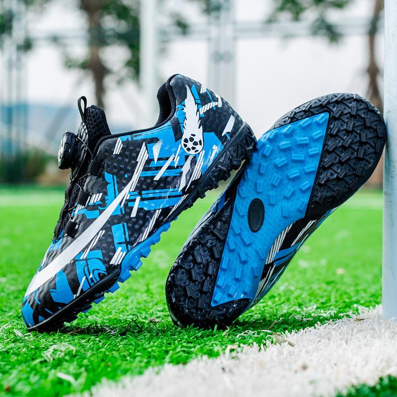 

Football Shoes Cross-Border Children Boys Broken Nails TF Girls Elementary School Teens Rotating Buttons Grass Training Shoes 39