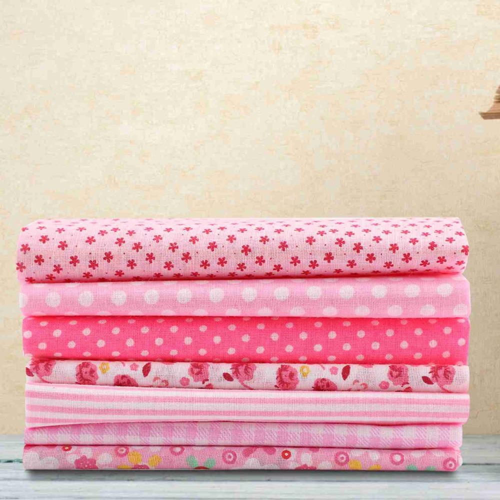 7Pcs Pure Cotton Material Cotton Fabric 50*50cm Square Size Patchwork Cloth  DIY Patchwork