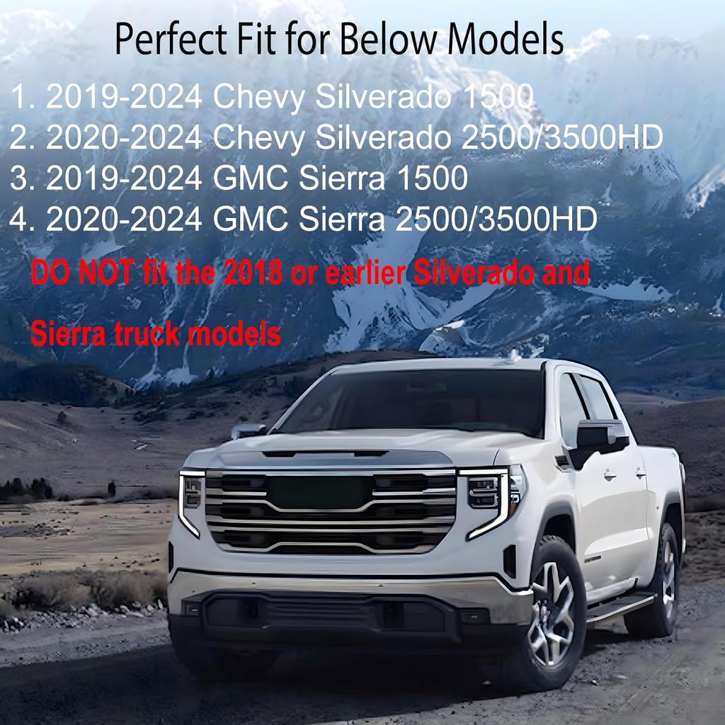 Bed Rail Stake Pocket for GMC Chevy Silverado/GMC Sierra 2500/3500HD(-2025), Chevy Silverado/GMC Sierra 1500(-2025), Truck Rear Caps Bed Rail Holes