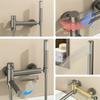 Bathtub Faucet Shower Bathroom with Swivel Tub Spout and Handhold Shower Brass Wall Mounted Hot Cold Water Mixer Bath Tap