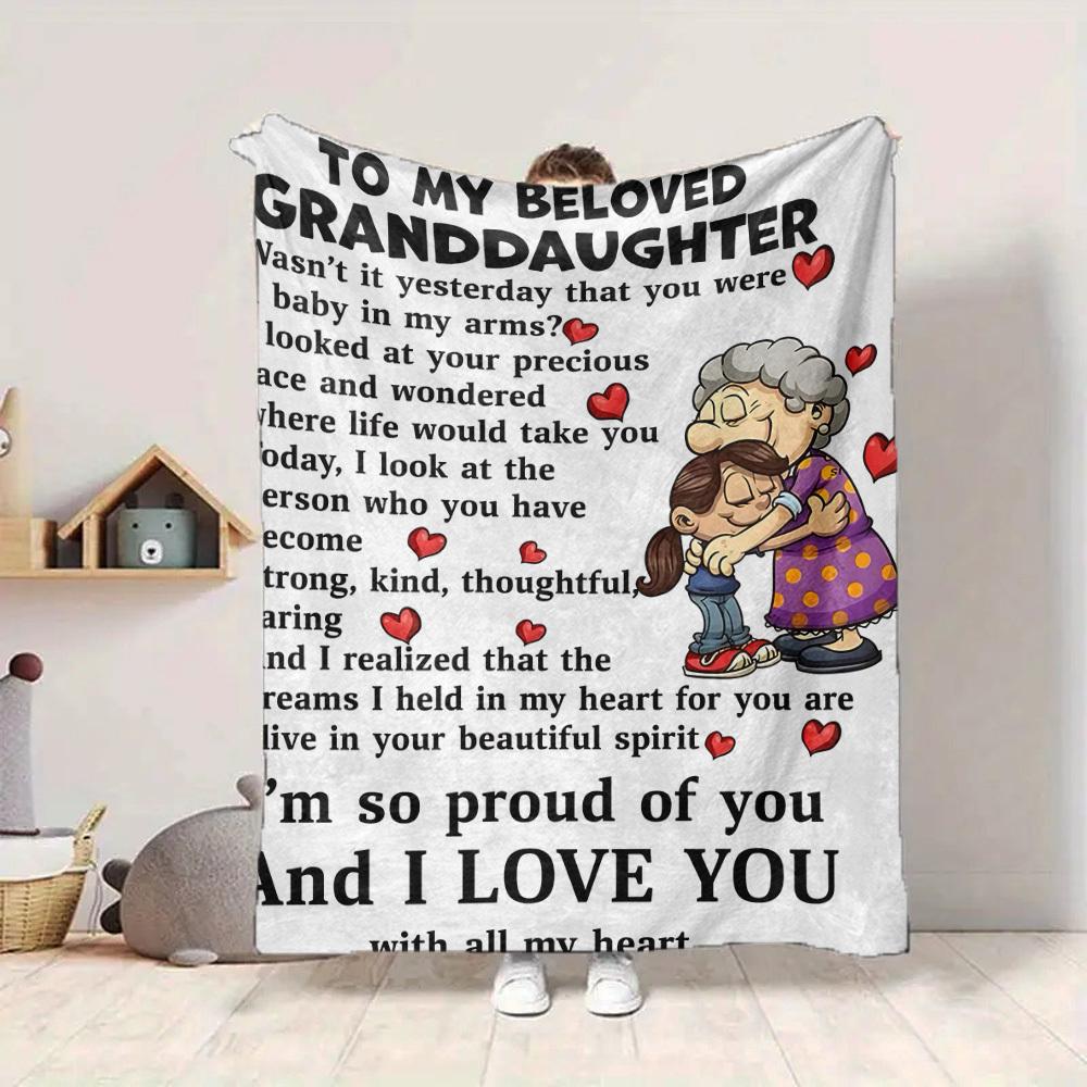 1PC To Granddaughter Gifts Blanket, Throw For Sofa, Bed, Travel, Printing Blanket With Soft And Warm Fabric yy250918199