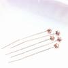 Exquisite Purple Gold-Plated Rose Gold Pentagram Earrings, Elegant Temperament, Personality, Versatile Fashion, Korean Version Of Colored Gold Earring
