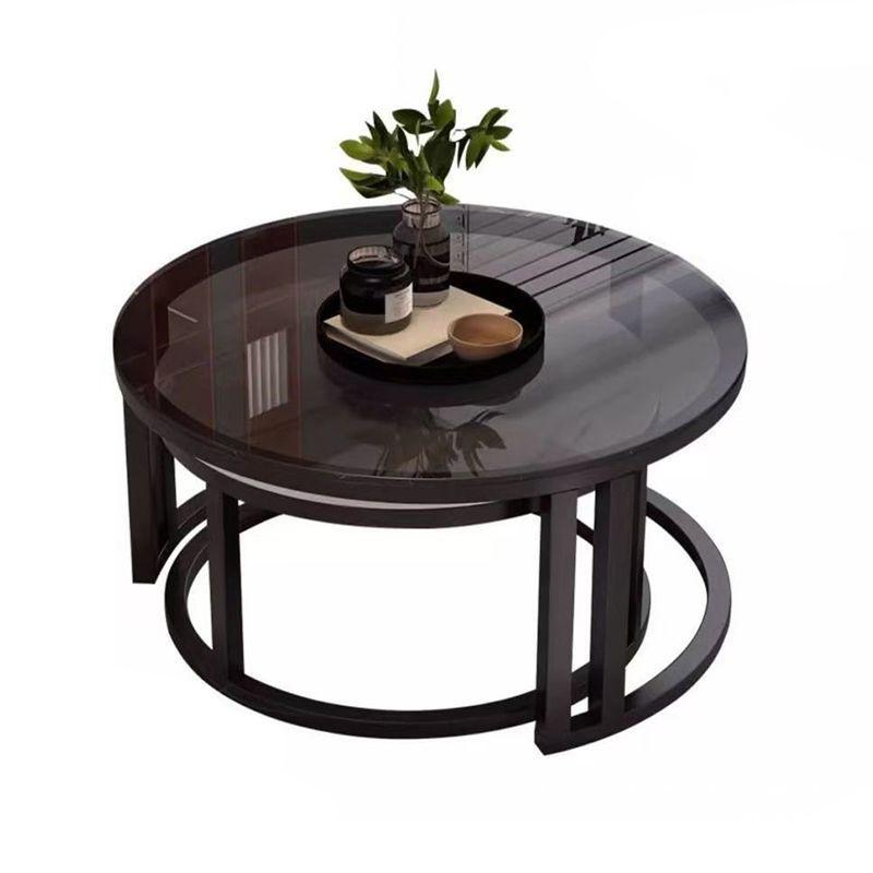 Tavolino da Caffè Rotondo Nordico - Lusso Moderno per Soggiorno, Appartamento o Balcone.