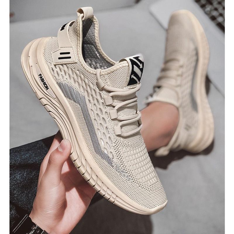 Men's Shoes Fly Woven Breathable Sports and Leisure Shoes Korean Version Versatile Soft Sole Anti Slip One Foot Driving Shoes