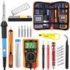 Electric Soldering Iron Tool Kit 60W Welding Desoldering Pump Multimeter Set