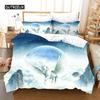 Pink Unicorn Duvet Cover for Kids Bedding Set Cartoon Flying Horse Design Bedroom Decor