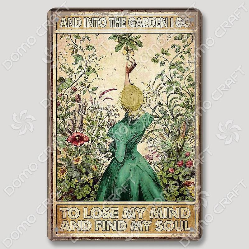 Vintage Cats Gardening Metal Tin Sign  xcm Wall Decor for Cafe Farmhouse Backgarden  Perfect for Home Decor  Gifts