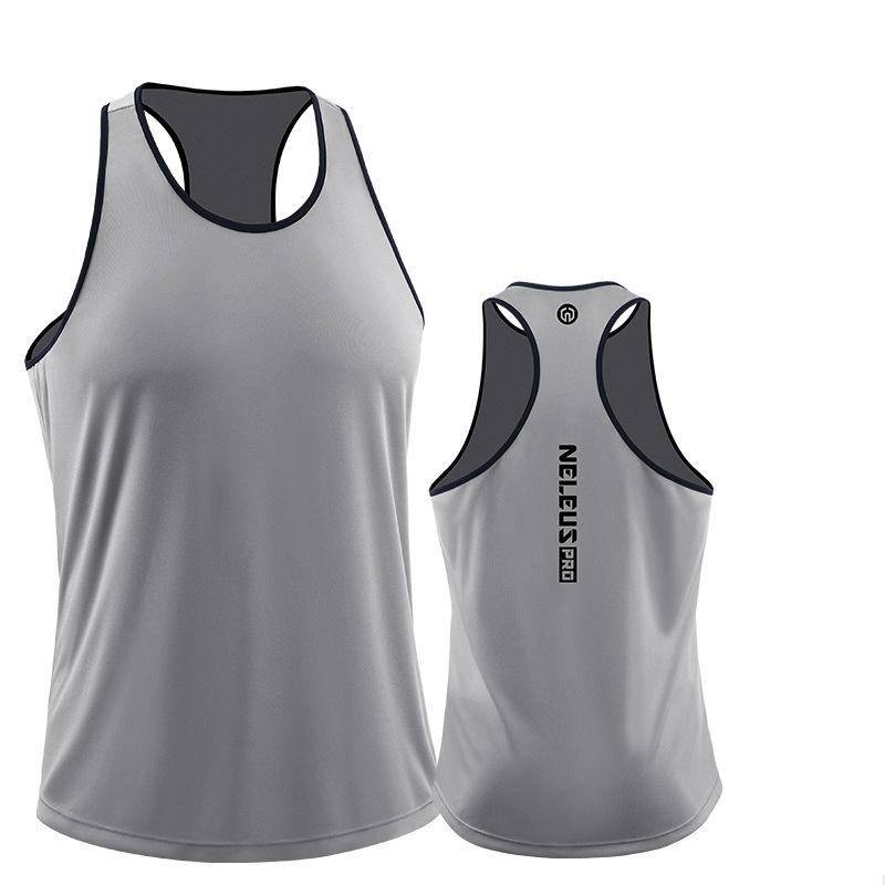 

Мужская спортивная безрукавка свободная одежда для фитнеса однотонная быстросохнущая майка баскетбольная беговая майка 3XL серый