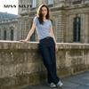 MISS SIXTY Women's Tencel-Linen Blend Wide-Leg Jeans