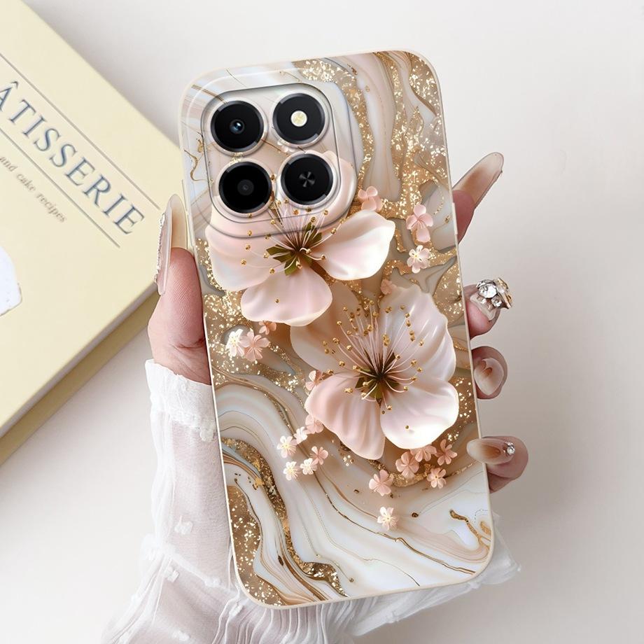 For Honor X6c Case New Fashion Cartoon Luxury Girly Painting Funda For Huawei Honor X6C X6 C X 6C Cover Matte Liquid Silicone