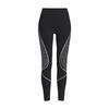 Women's Color Blocked Mesh Yoga Pants with European and American Splicing, High Waist and Hip Lifting Running Sports Pants