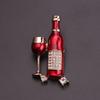 Hot-selling, Diamond-encrusted Wine Bottle Wine Glass Brooch Fashion Clothing Backpack Versatile Creative Pin, Factory Direct Sales