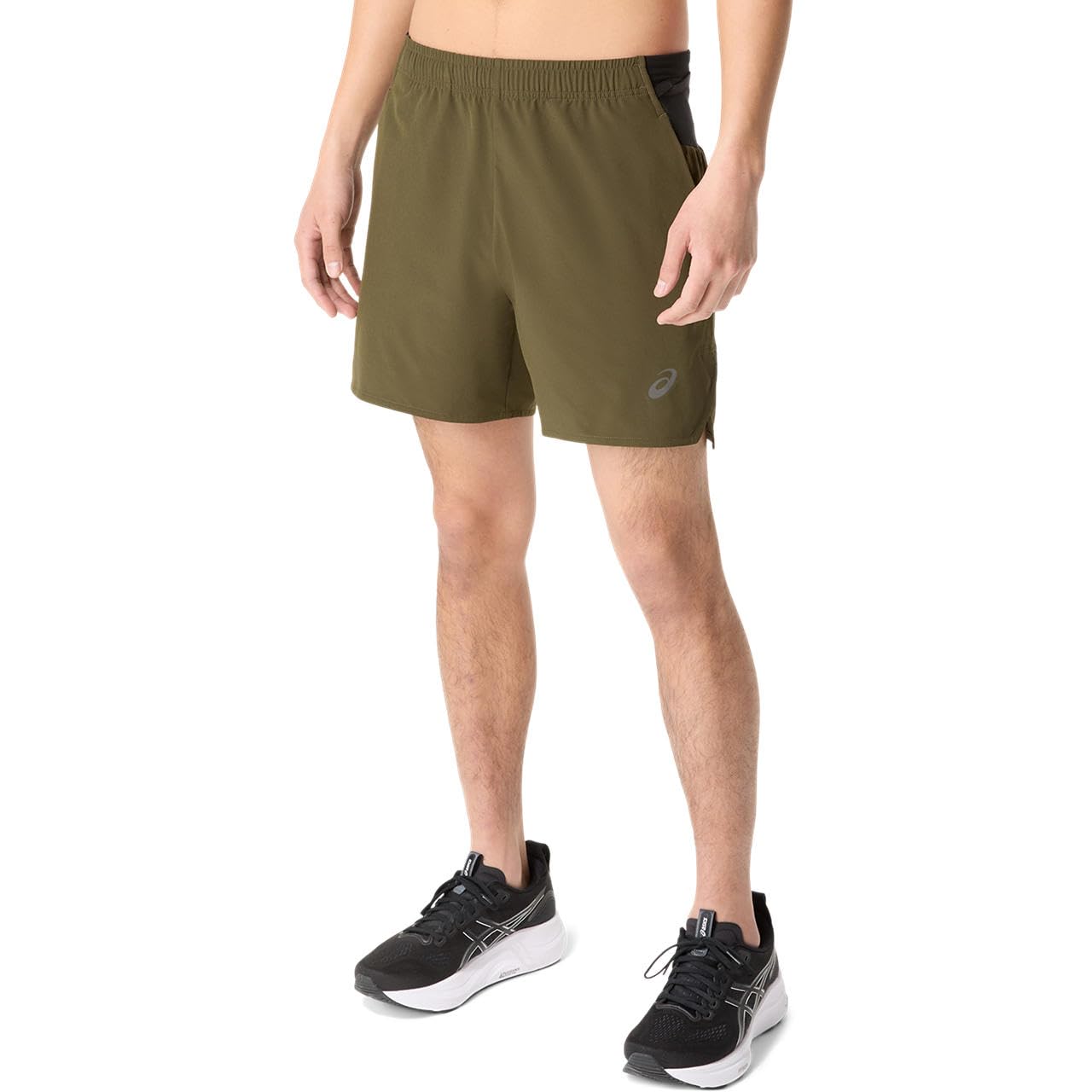 

ASICS Running Size 200 Size 2011D100 Men s Multi-Pocket 5-Inch Shorts, (Brownstone), L,