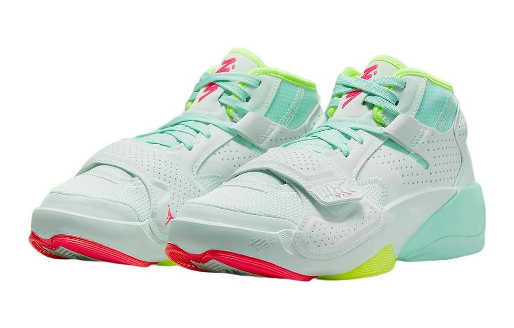 Jordan Zion 2 Zion 2 Abrasion Resistant Breathable Mid top Basketball Shoes Cyan DV0992-367