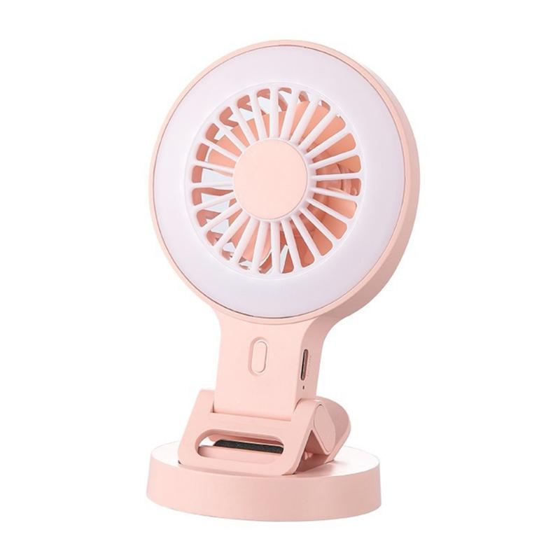

Portable USB Charging Desk Fan With Phone Holder And Three Speed Setting Suitable For Camping Photography Mobile Devices