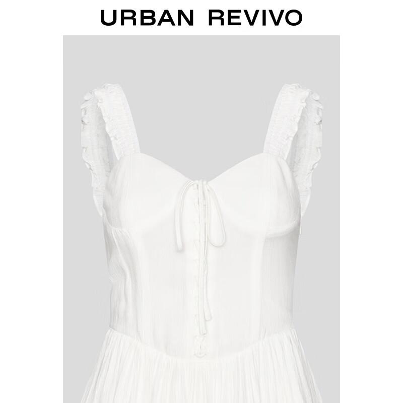 UR 2025 Casual Ruffle Tie-Strap Camisole Dress