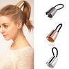 Trendy Women Alloy Horn Hair Cuff Stretch Ponytail Holder Elastic Rope Hairband