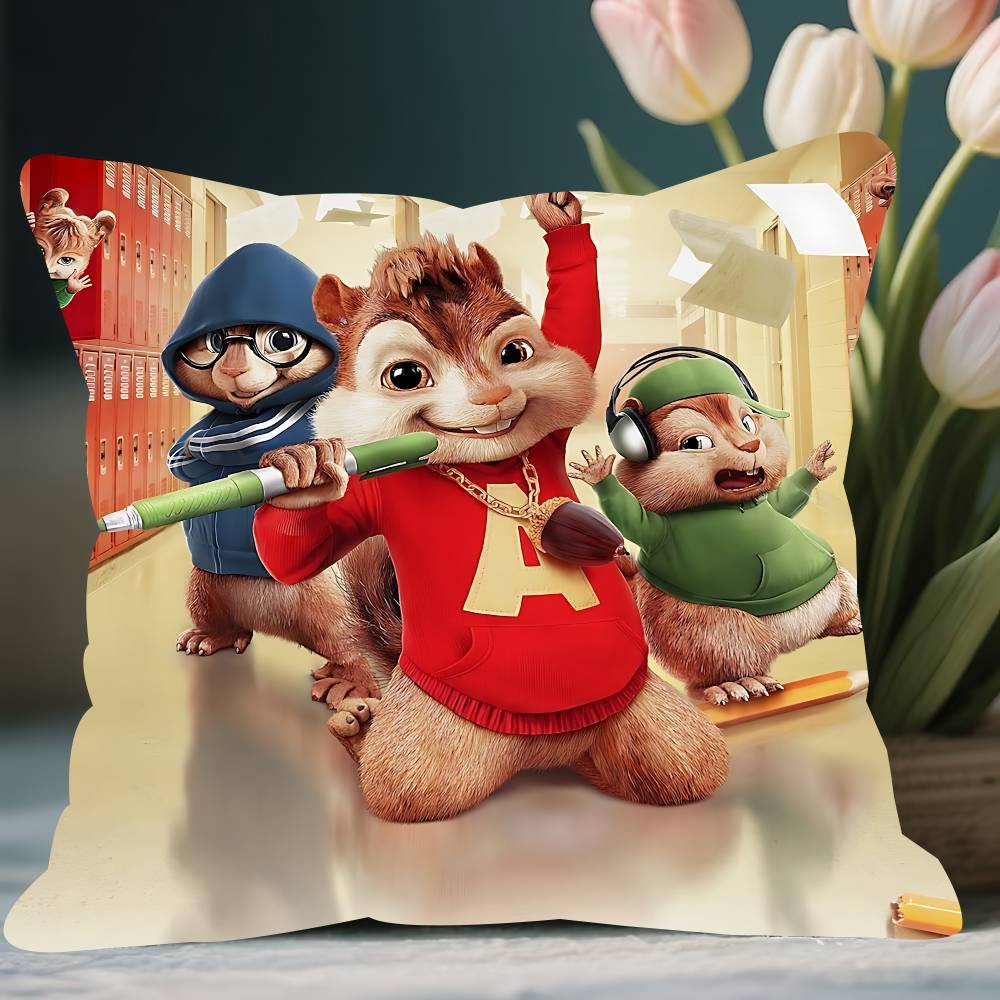 А-Элвин И Т-Бурундук-с Наволочка Съемная Моющаяся Наволочка – Всесезонный Мягкий Лен 20x20Inch