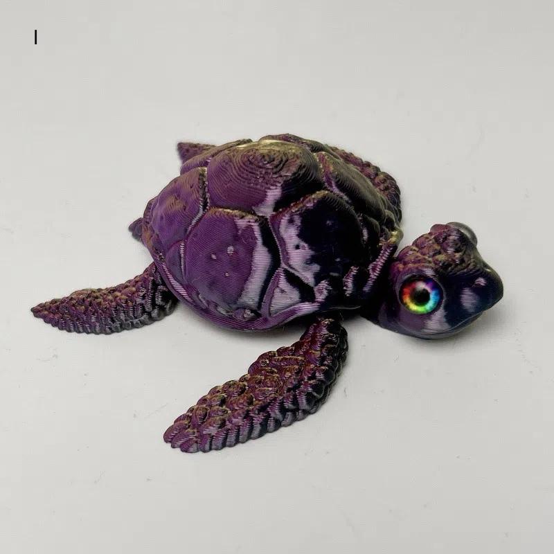 

Фигурки черепах, напечатанные на 3D-принтере, с подвижными суставами, креативная коллекция, настольные украшения, сувениры, праздничные подарки