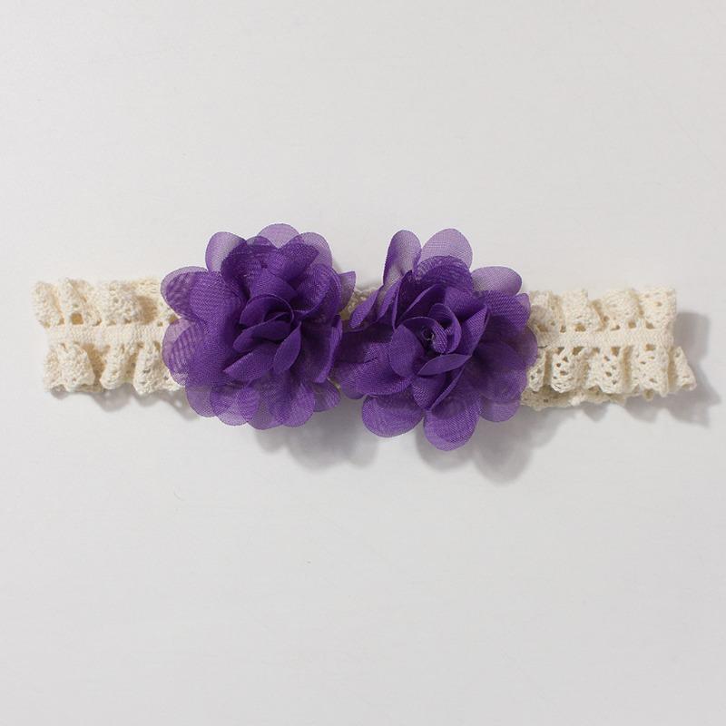 Neues Baby-Spitzenstirnband süße Chiffonblume Kinder-Kopfschal dünn bequem Baby-Haarschmuck