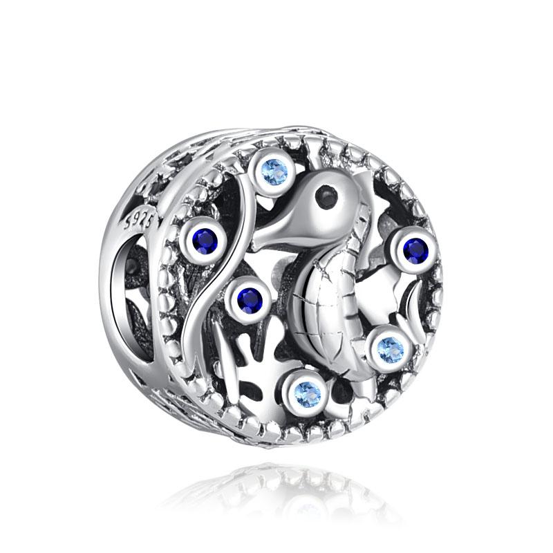 New 925 Sterling Silver Shell Bikini Steamship Fish Pendant Bead Charm Fit Original  Bracelet for Women DIY Jewelry Gift