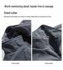 Autumn 2025 Men's Double-Sided Nylon Stand Collar Jacket - Loose Fit with Plush Lining for Middle-aged and Elderly