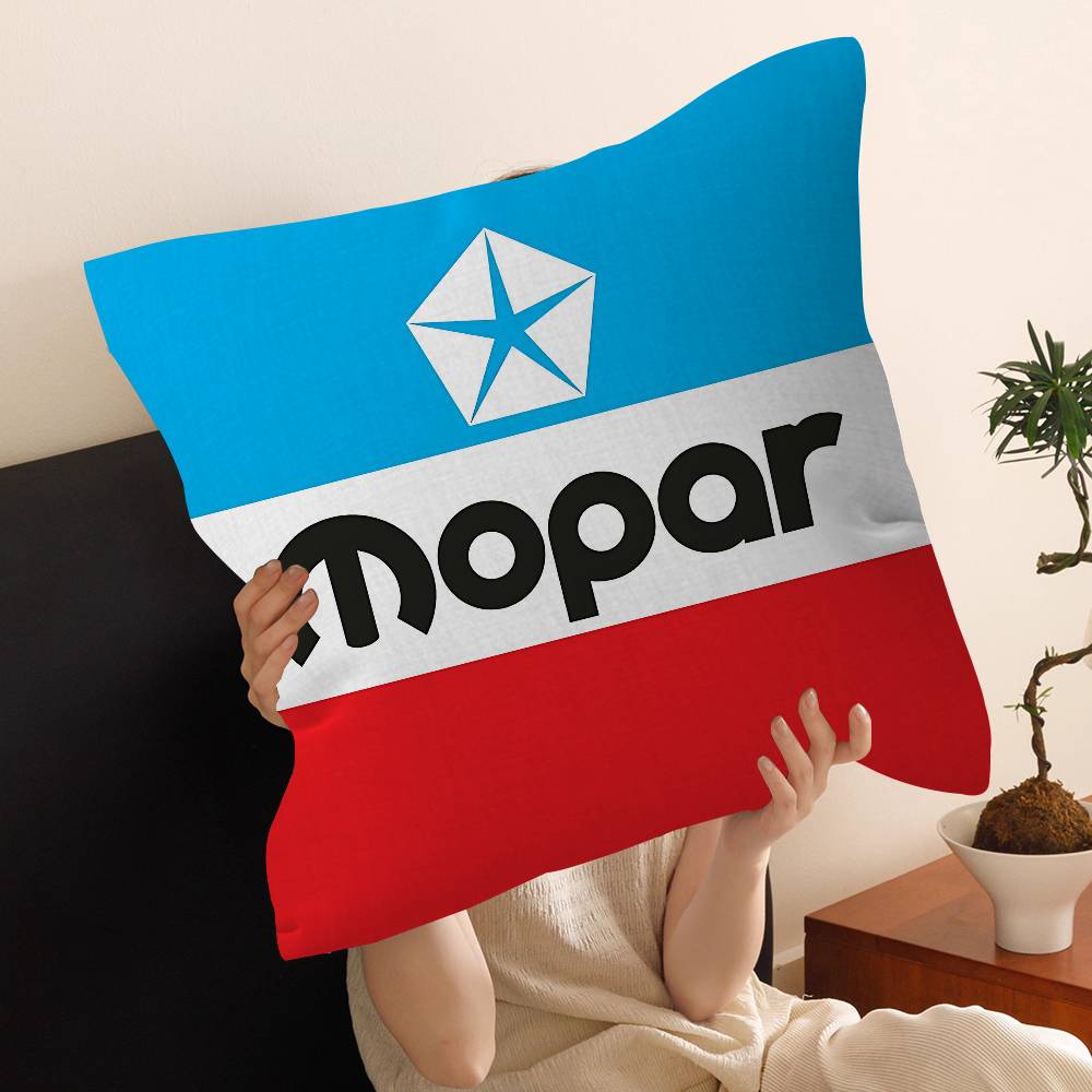 M-Mopar Pillow Covers Cartoon Sofa Decorative Home Double-Sided Printing Short Plush Cute Cushion Cover