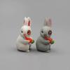 12Pcs Desk Decoration Crafts Cute Mini Rabbit Miniature Hare Animal Figurine Mini Bunny Garden Ornament Micro Landschaft Craft