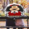 1 PC Automatic Folding Umbrella - Mafalda Pattern Portable Foldable Design With 8 Ribs Christmas Birthday Gifts
