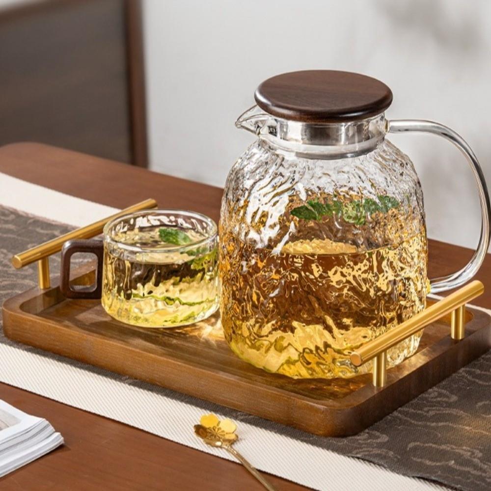 High Temperature Resistant Glass Tea Cups Glacier Pattern Water Cups  Self Driving Trip