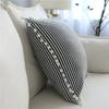 45x45cm Classic Striped Living Room Sofa Cushion Cover With White Ball Cotton Throw Pillow Case Home Decoration