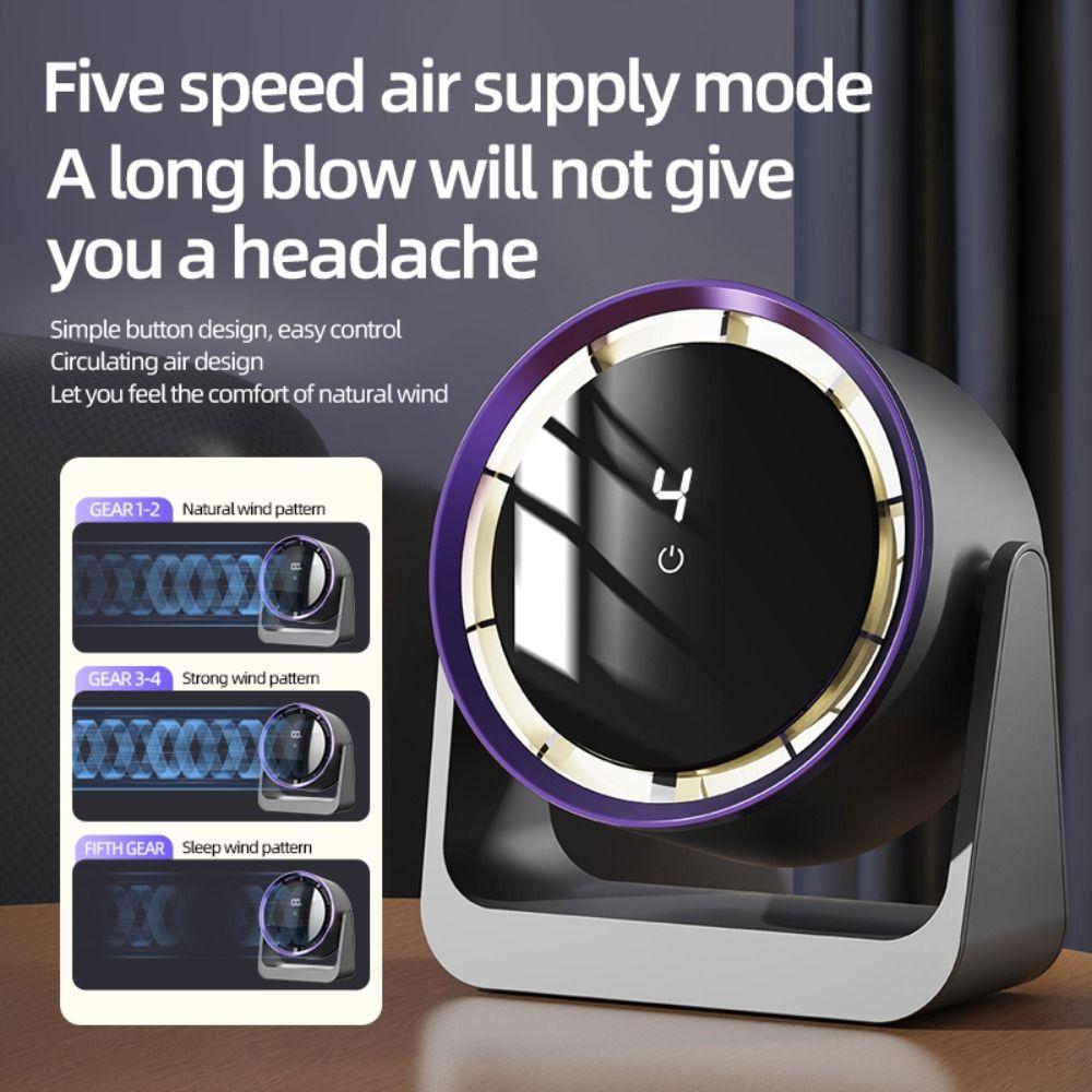 Wireless Desk Air Circulator Silent Air Ventilator Bladeless Fan Electric Turbo Fan  Kitchen